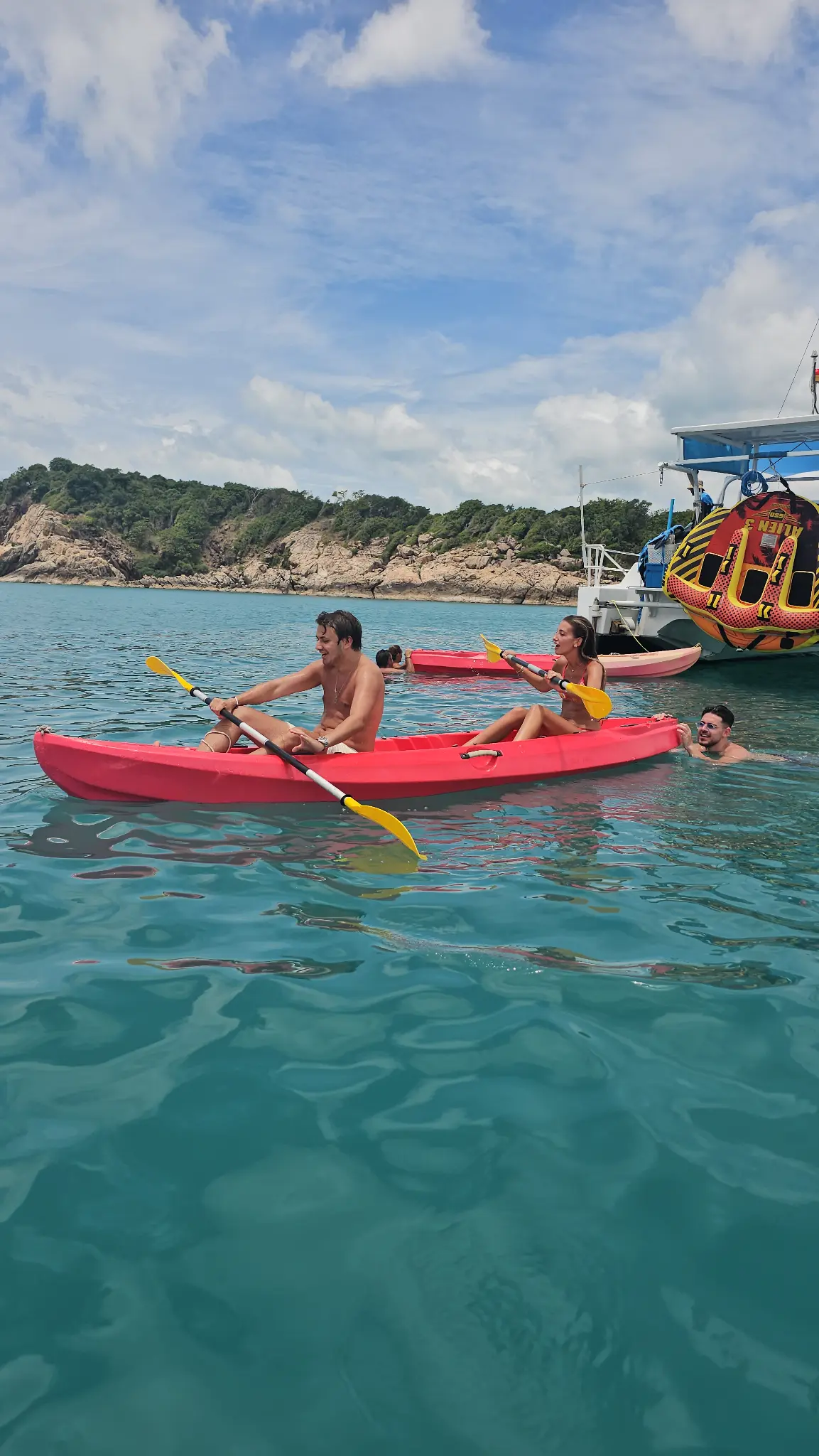 Guests enjoying water activities